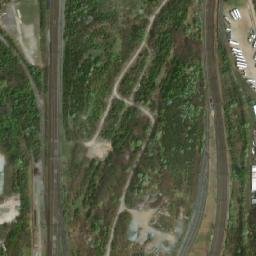 Satellite imagery of Bauhaus advertising tower, CZ