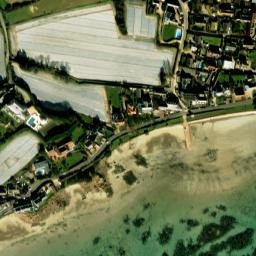 Satellite imagery of Le Hocq Point, JE