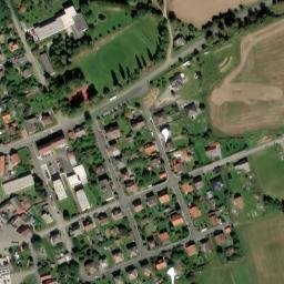 Satellite imagery of [Čestice] church t., CZ