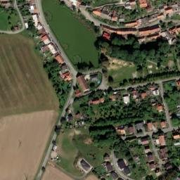 Satellite imagery of [Volyně] cemetery church t., CZ