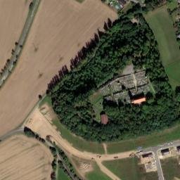 Satellite imagery of [Volyně] cemetery church t., CZ