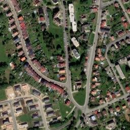 Satellite imagery of [Volyně] cemetery church t., CZ