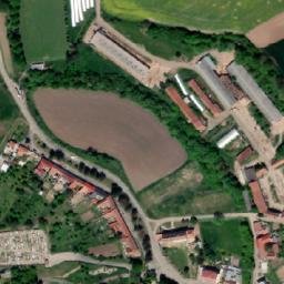 Satellite imagery of [Milonice] church t., CZ