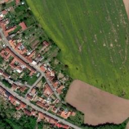 Satellite imagery of [Milonice] church t., CZ