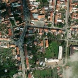 Satellite imagery of [Slavkov u Brna] former sugar factory chimney, CZ
