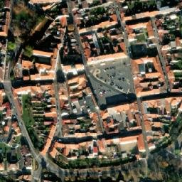 Satellite imagery of [Vodňany] church t., CZ