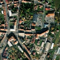 Satellite imagery of [Vodňany] church t., CZ