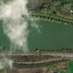 Satellite imagery of [Slavkov u Brna] former sugar factory chimney, CZ