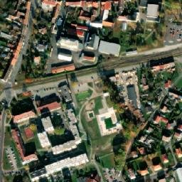 Satellite imagery of [Vodňany] church t., CZ