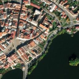 Satellite imagery of Černá věž [Jindřichův Hradec] castle & outlook t., CZ