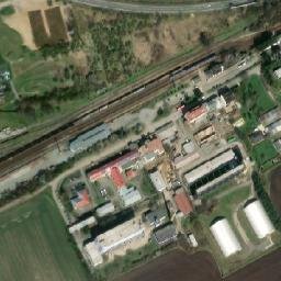 Satellite imagery of [Slavkov u Brna] former sugar factory chimney, CZ