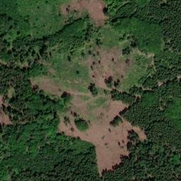 Satellite imagery of Helefenburk [Krajníčko] burg outlook t., CZ