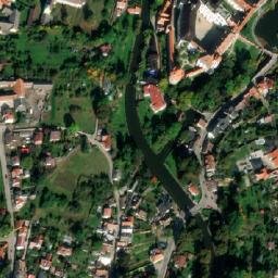 Satellite imagery of Černá věž [Jindřichův Hradec] castle & outlook t., CZ