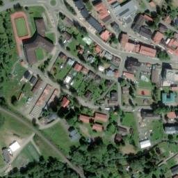 Satellite imagery of [Železná Ruda] church t., CZ