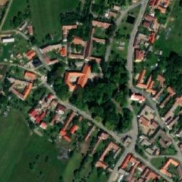 Satellite imagery of [Krasonice] church t., CZ