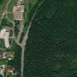 Satellite imagery of [Luhačovice] central heat plant chimney, CZ