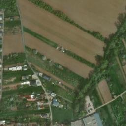 Satellite imagery of Rajhrad monastery church t., CZ