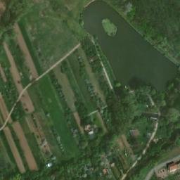 Satellite imagery of Rajhrad monastery church t., CZ