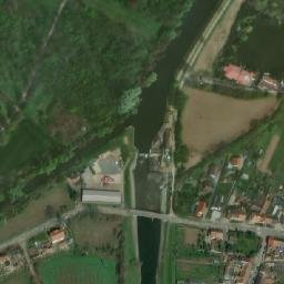 Satellite imagery of Rajhrad monastery church t., CZ