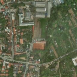 Satellite imagery of Rajhrad monastery church t., CZ