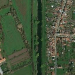 Satellite imagery of Rajhrad monastery church t., CZ