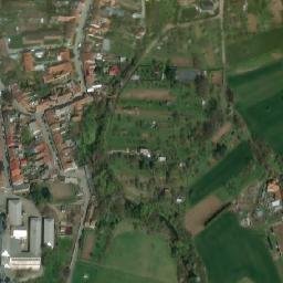 Satellite imagery of Rajhrad monastery church t., CZ