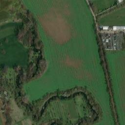 Satellite imagery of Rajhrad monastery church t., CZ