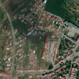 Satellite imagery of [Měnín] church t., CZ