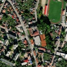 Satellite imagery of [Dačice] church t., CZ