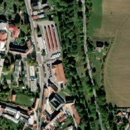 Satellite imagery of [Dačice] church t., CZ