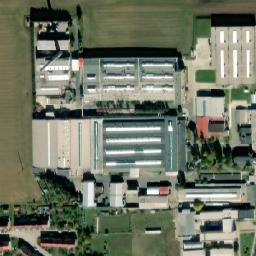 Satellite imagery of [Dačice] TRW-DAS factory chimney, CZ