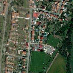 Satellite imagery of [Měnín] church t., CZ