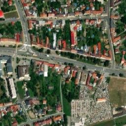 Satellite imagery of [Staré Město u Uherského Hradiště] church outlook t., CZ
