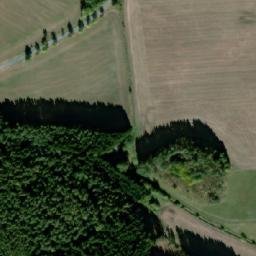 Satellite imagery of Mikešův les, CZ