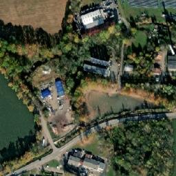 Satellite imagery of Stavebniny [Netolice] factory chimney, CZ
