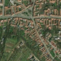 Satellite imagery of [Blučina] church t., CZ