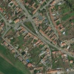 Satellite imagery of [Vojkovice] church t., CZ