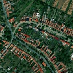 Satellite imagery of [Těšany] church t., CZ