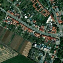 Satellite imagery of [Těšany] church t., CZ