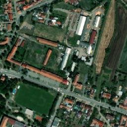 Satellite imagery of [Těšany] church t., CZ