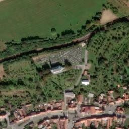 Satellite imagery of [Pitín] church t., CZ