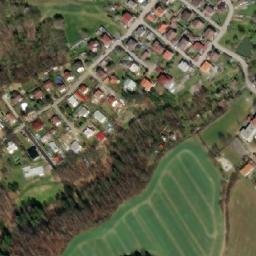 Satellite imagery of [Hosín] church t., CZ