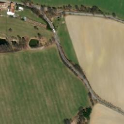 Satellite imagery of [Hosín] church t., CZ