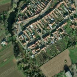 Satellite imagery of [Medlov] church t., CZ