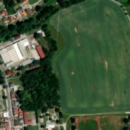 Satellite imagery of [Nová Bystřice] cemetery chapel t., CZ