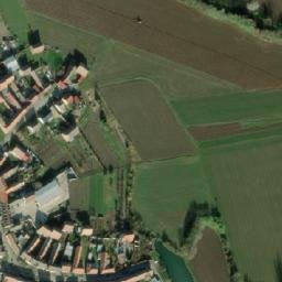 Satellite imagery of [Malešovice] church t., CZ