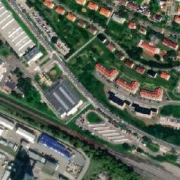 Satellite imagery of [Uherský Brod] cemetery curch t., CZ