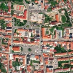 Satellite imagery of [Uherský Brod] cemetery curch t., CZ