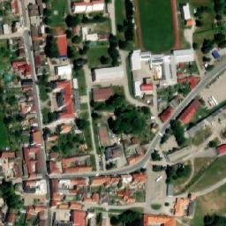 Satellite imagery of [Nová Bystřice] church t., CZ