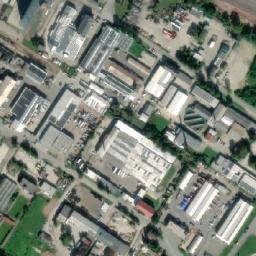 Satellite imagery of [Uherský Brod] cemetery curch t., CZ